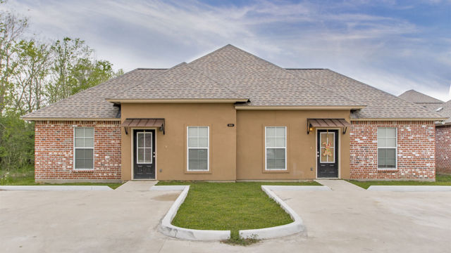 Exterior view of the Magnolia Meadows townhouse