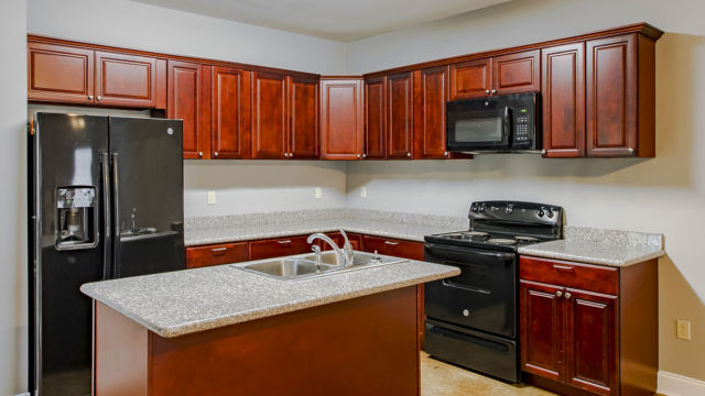 The kitchen in the Magnolia Meadows Townhomes