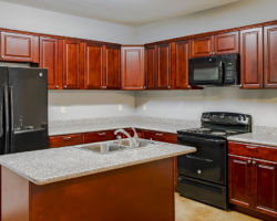 The kitchen in the Magnolia Meadows Townhomes